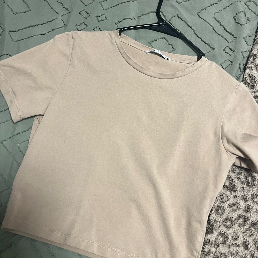 Zara Beige Crop Top